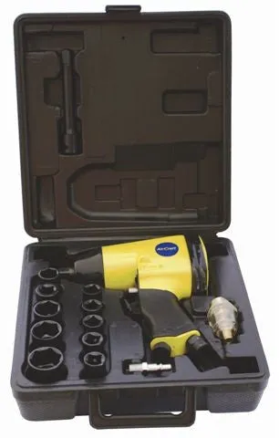 AIR IMPACT WRENCH 1/2' 17 PIECE KIT SINGLE HAMMER