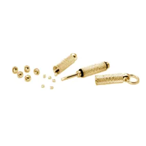 Beadalon Scrimps Kit, Screw Driver and Crimp Beads, Gold Plated (1 Set)