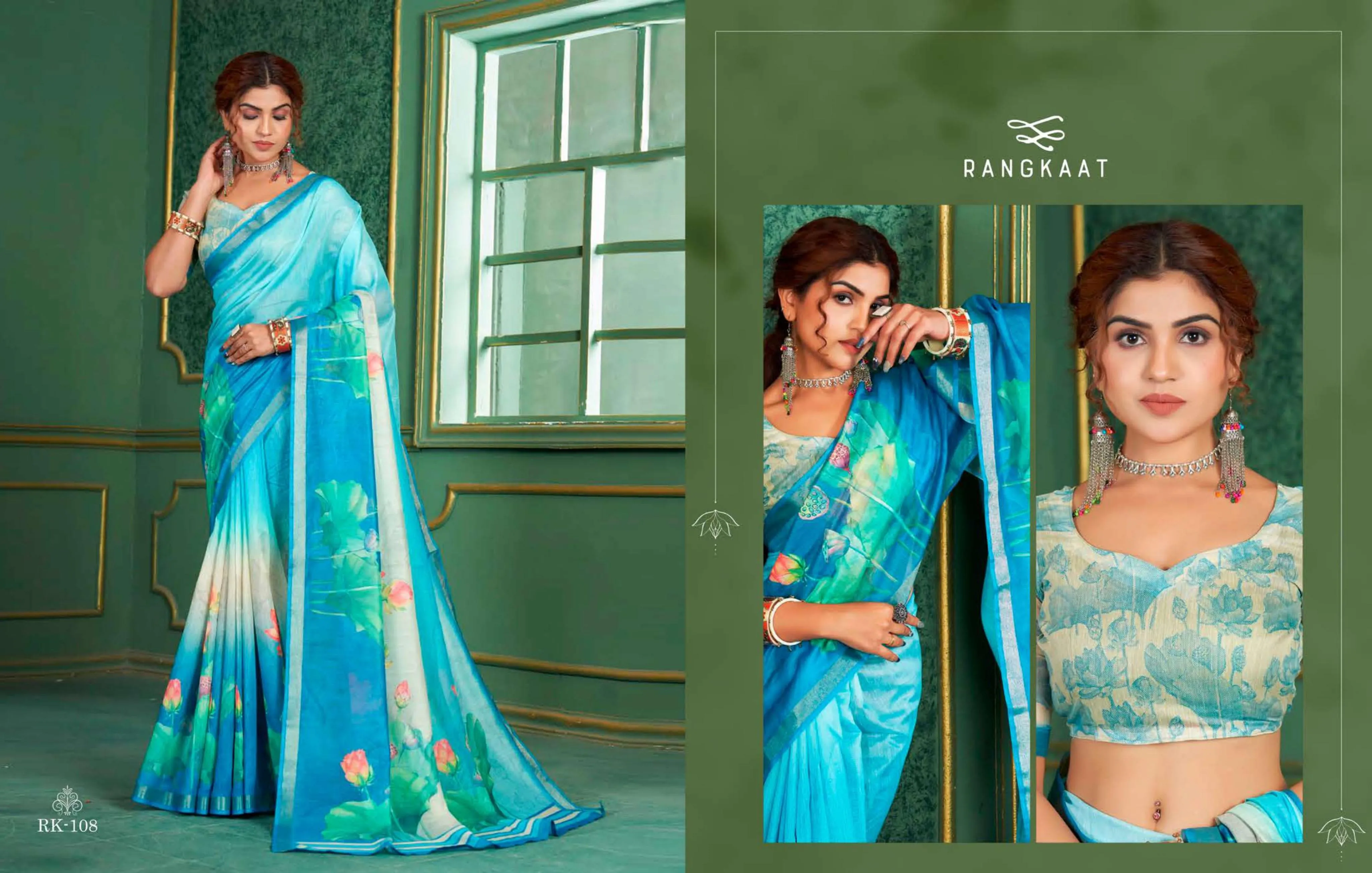 Beautiful Designer Soft Rangkaat Chanderi Cotton Saree