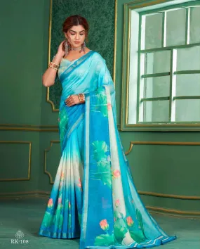 Beautiful Designer Soft Rangkaat Chanderi Cotton Saree