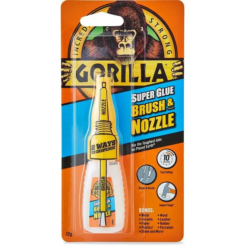 Gorilla Super Glue With Brush & Nozzle - 12G