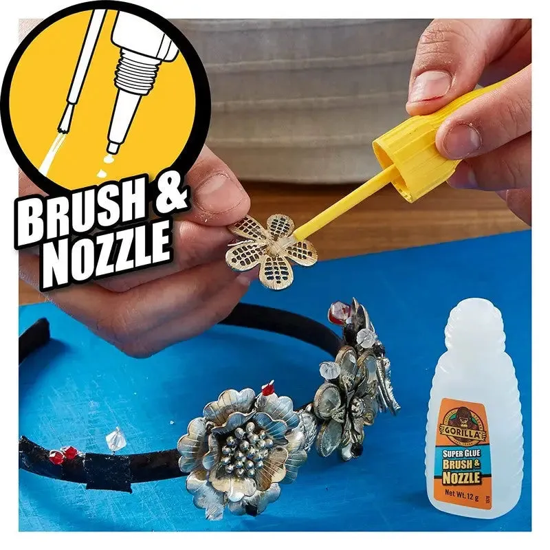 Gorilla Super Glue With Brush & Nozzle - 12G