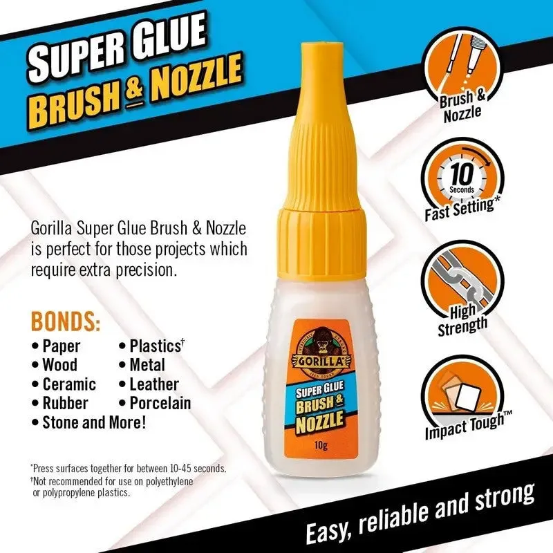 Gorilla Super Glue With Brush & Nozzle - 12G