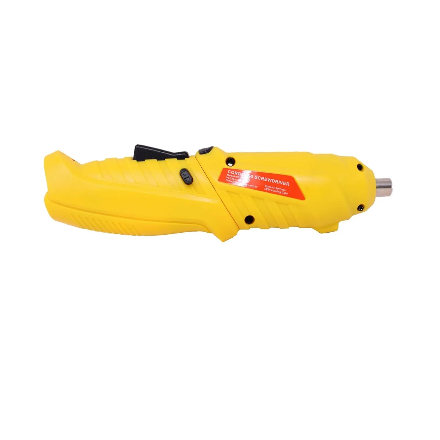 MAF PRO CDSLI0402 4V Cordless Screwdriver Kit with LED Light, Rechargeable, 90° Rotatable (11 Pieces, 6.35mm, Yellow)