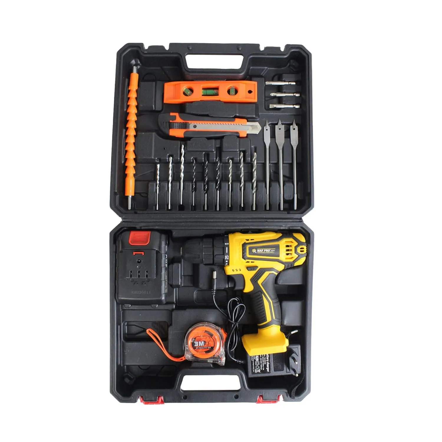 MAF PRO MCK20020 20V Variable Speed Electric Impact Drill Kit (10 mm drill, Cordless drill & electric screwdriver power drill for home use