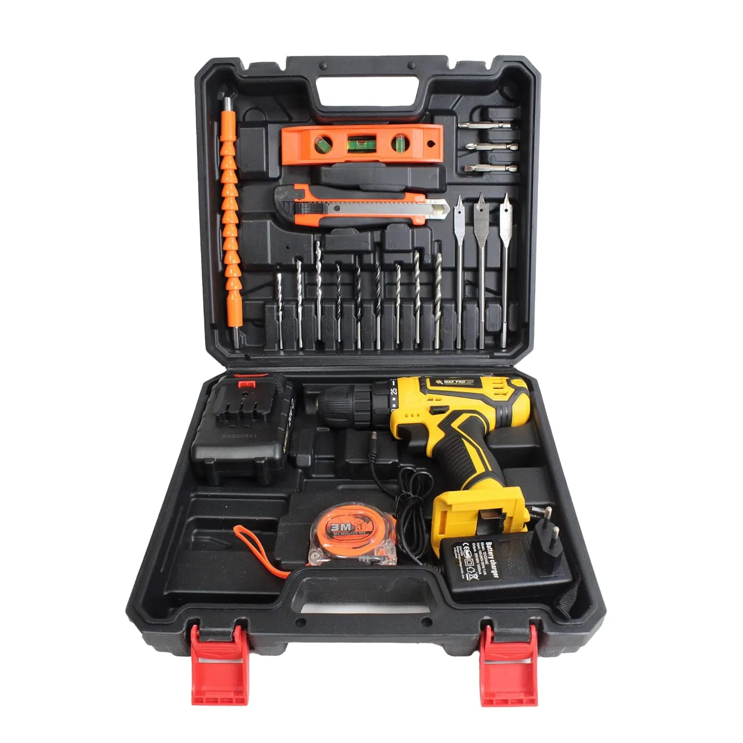MAF PRO MCK20020 20V Variable Speed Electric Impact Drill Kit (10 mm drill, Cordless drill & electric screwdriver power drill for home use