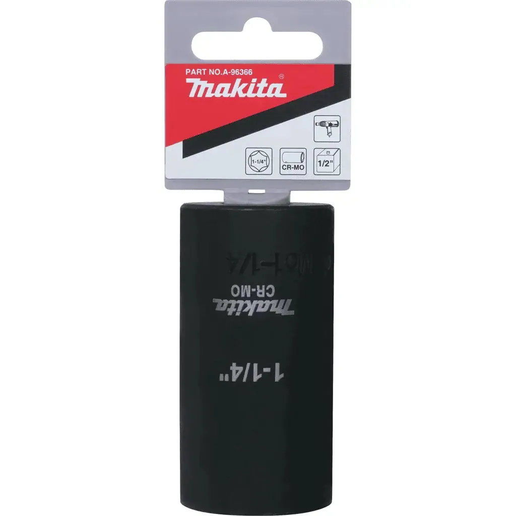 Makita 1-1/4" Deep Well SAE Impact Socket with 1/2" Drive