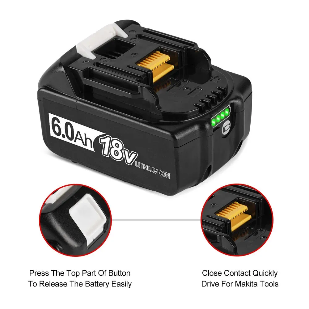 ONEVAN 1/2" Impact Wrench & 13mm Electric Drill & 125mm Angle Grinder Brushless Cordless 3‑Pc. Combo Kit 6.0Ah
