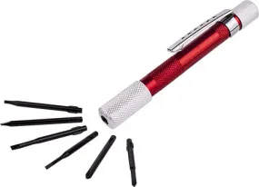 SCREWDRIVER PRECISION 6-IN-1 PEN TYPE 6 BITS & 1 SCREWDRIVER HANDLE