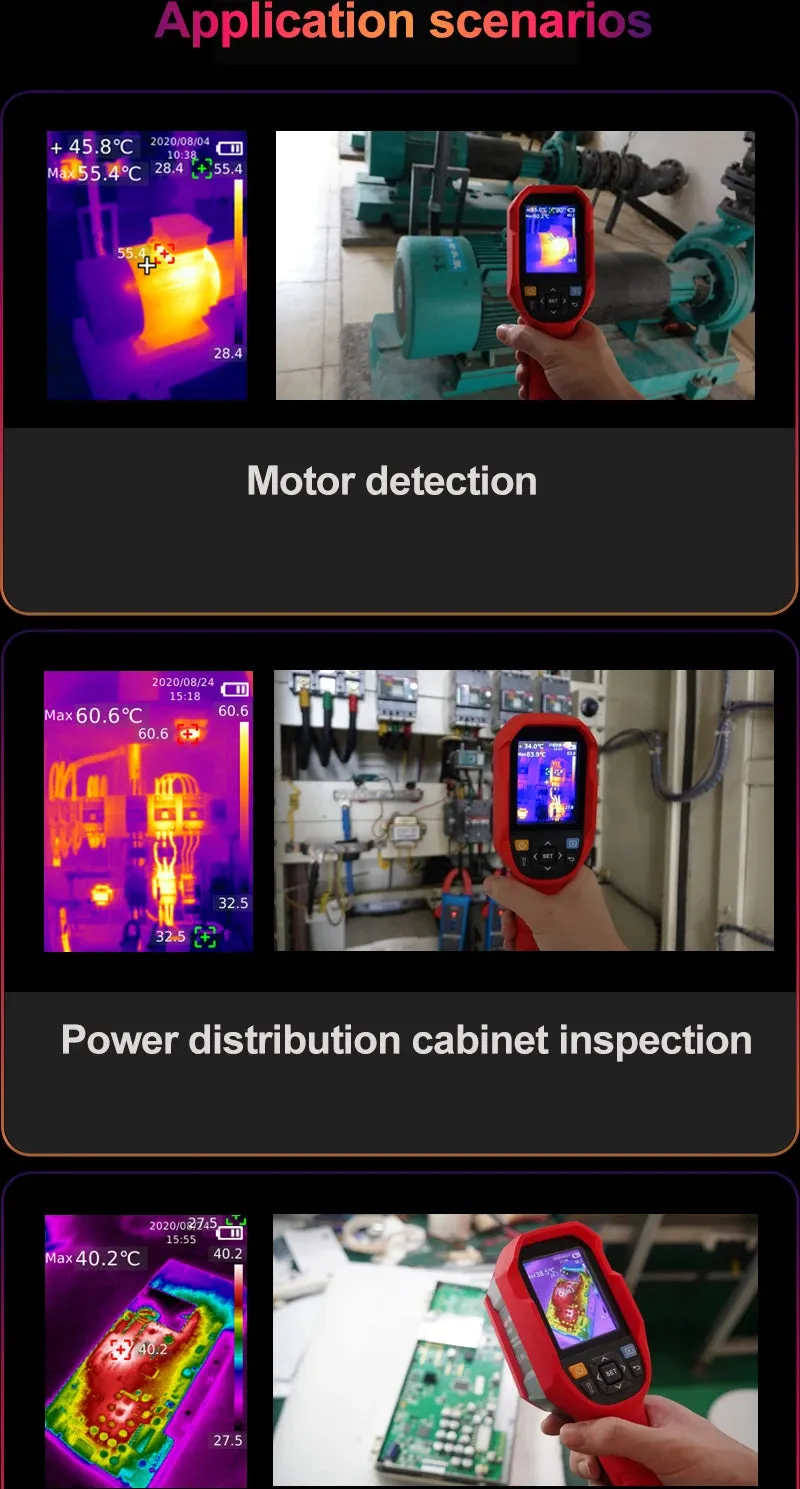 UNI-T UTi260B UTi260A Digital Infrared Thermal Imager Thermometer LED Water Supply Light Thermal Camera Air Conditioning Repair