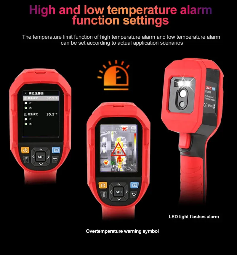 UNI-T UTi260B UTi260A Digital Infrared Thermal Imager Thermometer LED Water Supply Light Thermal Camera Air Conditioning Repair
