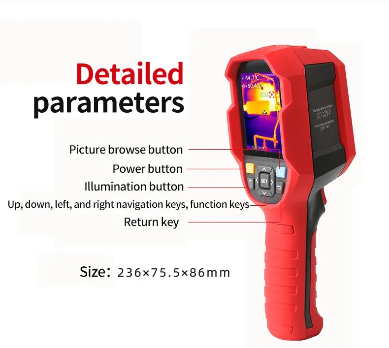 UNI-T UTi260B UTi260A Digital Infrared Thermal Imager Thermometer LED Water Supply Light Thermal Camera Air Conditioning Repair