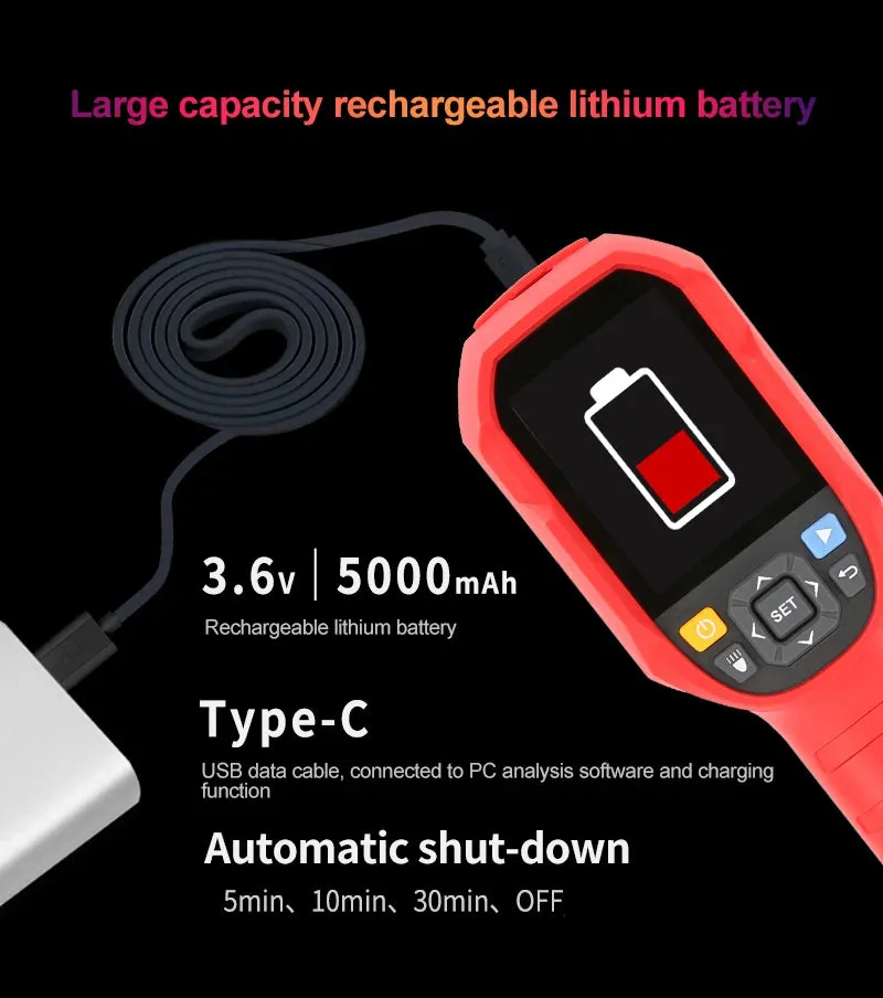 UNI-T UTi260B UTi260A Digital Infrared Thermal Imager Thermometer LED Water Supply Light Thermal Camera Air Conditioning Repair