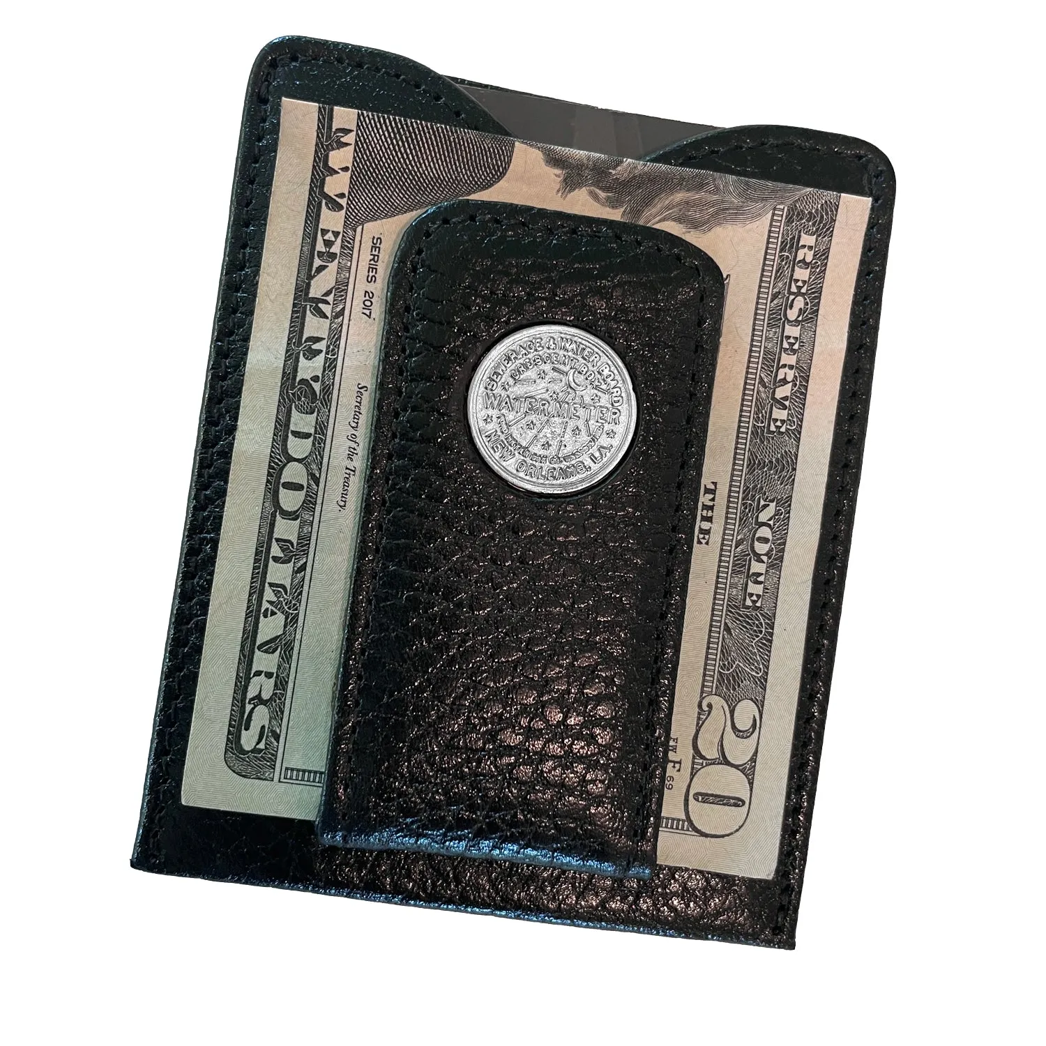 Watermeter Leather Money Clip and Card Holder
